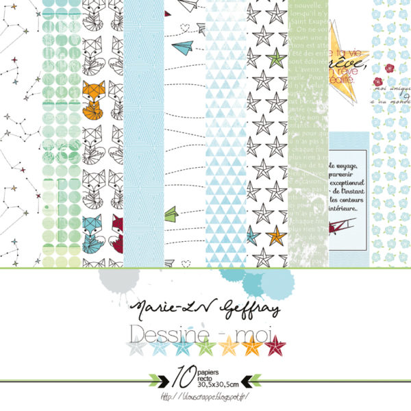 Collection de papiers "Dessine-moi..." - PS01