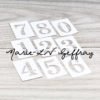 Set de 9 dies « Chiffres en plaques »