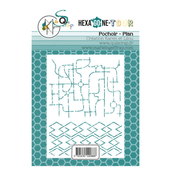 Pochoir "Plan" - Collection HEXAGONE Tour.