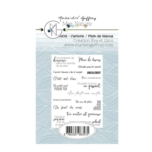 Tampons « Mer Nature » – Carterie / Plein de bisous – TA108.