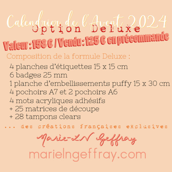 Calendrier de l'Avent 2024 - Option Deluxe.