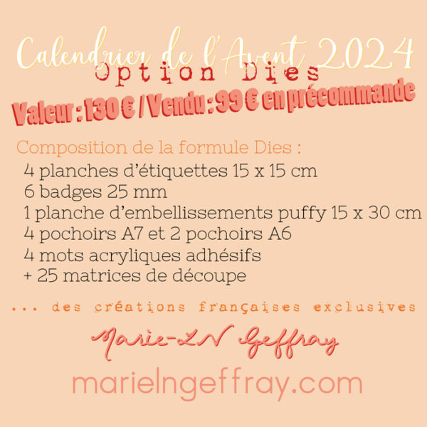 Calendrier de l'Avent 2024 - Option Dies.