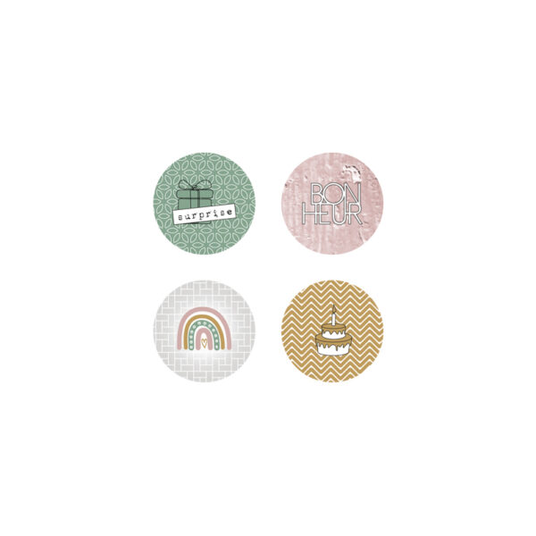 Lot de 4 badges   " 365 jours " – BA21