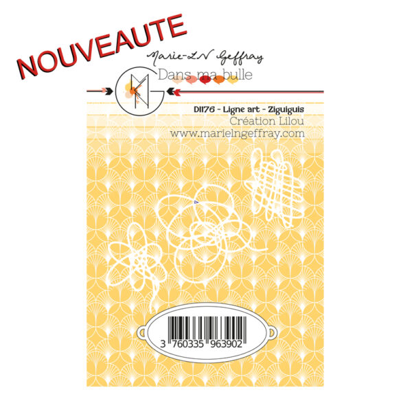Set de 3 dies "Ligne art - Ziguiguis" - Collection Dans ma bulle.