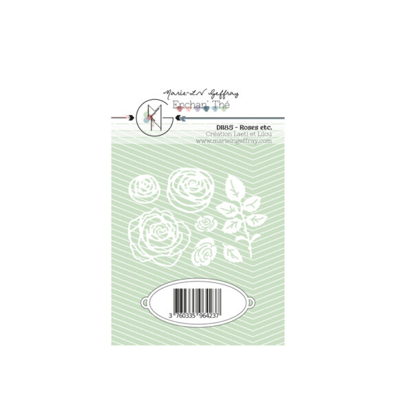Set de 7 dies « Roses etc. » – Collection Enchan'Thé - DI185.