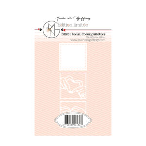 Set de 3 dies "Cœur, cœur, paillettes" - Calendrier "Édition limitée"