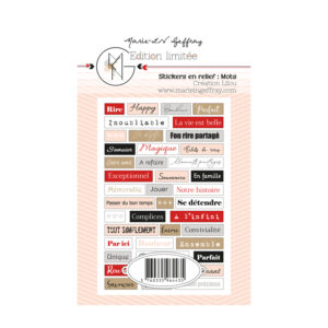 Stickers en relief "Édition limitée" : Mots