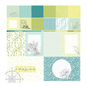 Planche 30 x 30 de cartes type Project Life « Libr'Air »