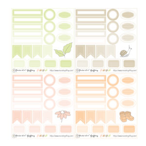 Planche 30 x 30 d’étiquettes à découper « Ecl'Or »