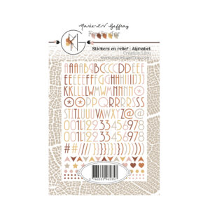 Stickers en relief "Feuille d'or" : Alphabet