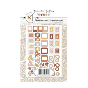 Stickers en relief "Feuille d'or" : Embellissements
