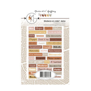 Stickers en relief "Feuille d'or" : Mots